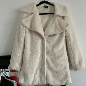 Cream faux fur jacket